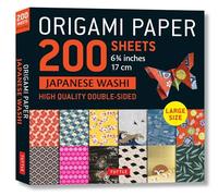 Origami Paper 200 sheets Japanese Washi Patterns 6.75 inch: Large Tuttle Origami Paper: High-Quality Double Sided Origami Sheets Printed with 12 ... (Instructions for 6 Projects Included)