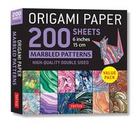 Origami Paper 200 sheets Marbled Patterns 6" (15 cm): Tuttle Origami Paper: Double Sided Origami Sheets Printed with 12 Different Patterns (Instructions for 6 Projects Included)
