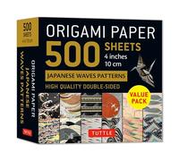 Origami Paper 500 sheets Japanese Waves 4" (10 cm)