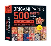 Origami Paper 500 sheets Kimono Flowers 6" (15 cm)