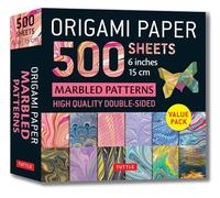 Origami Paper 500 sheets Marbled Patterns 6" (15 cm): Tuttle Origami Paper: Double-Sided Origami Sheets Printed with 12 Different Designs (Instructions for 6 Projects Included)