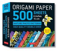 Origami Paper 500 sheets Nature Photo Patterns 6" (15 cm) /anglais: Tuttle Origami Paper: Double-Sided Origami Sheets Printed with 12 Different Designs (Instructions for 6 Projects Included)