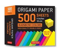 Origami Paper 500 sheets Rainbow Colors 4" (10 cm): Tuttle Origami Paper: Double-Sided Origami Sheets Printed with 12 Different Color Combinations