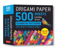 Origami Paper 500 sheets Rainbow Patterns 4" (10 cm): Double-Sided Origami Sheets Printed with 12 Different Colorful Patterns
