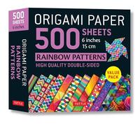 Origami Paper 500 sheets Rainbow Patterns 6 inch (15 cm): Tuttle Origami Paper: High-Quality Double-Sided Origami Sheets Printed With 12 Different Designs (Instructions for 6 Projects Included)