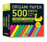 Origami Paper 500 sheets Vibrant Colors 6" (15 cm): Tuttle Origami Paper: Double-Sided Origami Sheets Printed with 12 Different Designs (Instructions for 6 Projects Included)