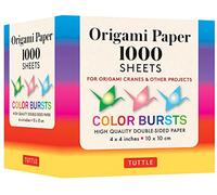 Origami Paper Color Bursts 1,000 sheets 4" (10 cm): Tuttle Origami Paper: Double-Sided Origami Sheets Printed with 12 Different Designs (Instructions Included)