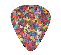 Origami Paper Cranes Advanced púa de guitarra 12 piezas Tres grosores para bajo, guitarra eléctrica, funda para guitarra acústica