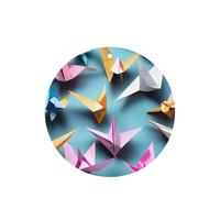 Origami Paper Cranes - Ambientador colgante, tarjetas redondas de fragancia de lavanda para interiores de automóviles, paquete de 10/24 tarjetas