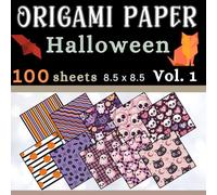 Origami Paper Halloween: Halloween patterned paper for folding, scrapbooking, and creative paper crafts.-Vol 1