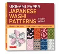 Origami Paper - Japanese Washi Patterns - 6" - 96 Sheets: Tuttle Origami Paper: Origami Sheets Printed with 8 Different Patterns: Instructions for 7 Projects Included