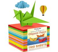 Origami Paper - Papeles para origami, cuadrados para hacer figuras de papel, doble cara, ideales para niños, fáciles de doblar, 15 cm, disponibles en 15 colores alegres