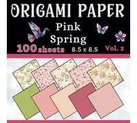 Origami Paper Pink Spring: Decorative, double sided pattern paper in pink spring theme.-Volume 2
