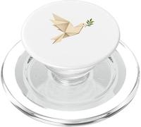 Origami Peace Dove Olive Branch Diseño Minimalista PopSockets PopGrip para MagSafe