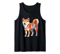 Origami Shiba Inu Perros De Flor De Cerezo Japonés T Japón Camiseta sin Mangas