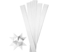 Origami - Tiras de papel para manualidades (25 mm, 100 unidades), color blanco