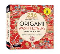 Origami Washi Flowers Paper Pack Book: 256 Double-Sided Folding Sheets (Includes Instructions for 8 Models)