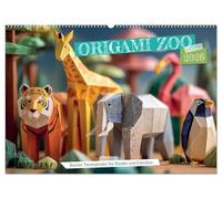Origami Zoo - Bunter Tierkalender für Kinder und Familien (Wandkalender 2026 DIN A2 quer), CALVENDO Monatskalender: Farbenfrohe Origami Papierkunst ... Blickfang im Kinderzimmer oder Zuhause
