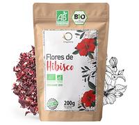 ORIGEENS Flor de Jamaica BIO 200g | Flor de Hibisco Ecológico por Te Frio, Agua de Jamaica, Infusion | Te de Hibisco organico por Dieta Detox Drenante
