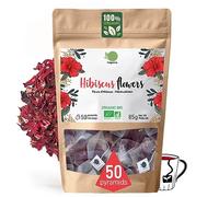 ORIGEENS Flor de Jamaica ECO, 50 bolsitas de té | Flor de Hibisco Ecológico por Te Frio, Agua de Jamaica, Infusion | Te de Hibisco organico por Dieta Detox Drenante