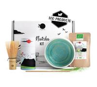 ORIGEENS KIT MATCHA "JADE" - Cuenco te matcha artesanal (Portugal), Té Matcha BIO Japonés, Batidor Chasen - Matcha tea kit