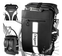 Origem Bolsa de Bicicleta 3 en 1 de 32 L Alforjas Bicicleta Impermeable | Añadir tiras reflectantes Bolsa Bicicletas para Portaequipajes, Bolsa Trasera para Ciclismo al Aire Libre, Viajes, Negro