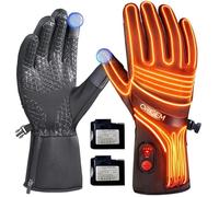 Origem Guantes Calentados para Hombres y Mujeres Ultrafino, Guantes Calefactables Moto con 7.4V/6000mAh Batería Recargable, Resistente al Agua y Antideslizante, Táctil, al Aire Libre Esquí Senderismo