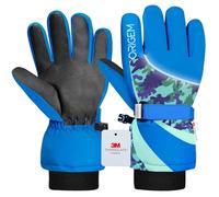 Origem Guantes de Esquí para Niños, Guantes de Invierno Impermeables para Niños, Termicos Guantes de Nieve para 4-14 niños y niñas para Trineo Snowboard Patinaje y Actividades al Aire Libre