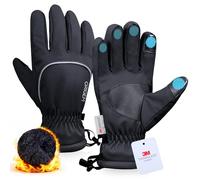 Origem Guantes Moto Invierno por Hombre Mujer, 3M Thinsulate Termicos Esqui Guantes Nieve Impermeables Felpa Pantalla Táctil Frio por Ciclismo, Running,Camping,Bicicleta,Senderismo,Esquiar