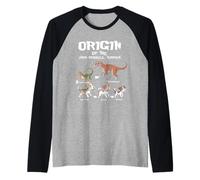 Origen De Jack Russells Terrier Evolución Historia Perro Amante Camiseta Manga Raglan