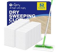 Orighty Paños de barrido en seco, repuestos de almohadillas de fregona compatibles con Swiffer Sweeper, 52 repuestos desechables para trapear y limpiar suelos