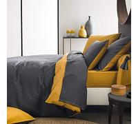 Origin Funda nórdica Bicolor de bambú, 240 x 220 cm, diseño de Corteza