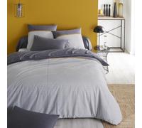 Origin - Funda nórdica Estampada de bambú, Fabricada en Francia, Jules, 140 x 200 cm, Color Gris Carbono