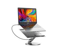 Origin Storage OSLPSTAND-6-1 supporto per laptop Supporto per computer portatile Nero 40,6 cm [16] (Origin Laptop Stand with 6in1 Hub Rotates 360)