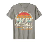 Original 1975 Vintage Cumpleaños 50 Años para Hombres Mujeres Camiseta, Hombre, Pizarra, L