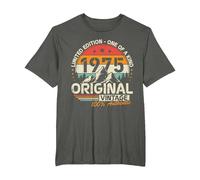 Original 1975 Vintage Cumpleaños 50 Años para Hombres Mujeres Camiseta, Hombre Tallas Grandes, Asfalto, 4X Alto