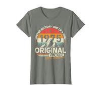 Original 1975 Vintage Cumpleaños 50 Años para Hombres Mujeres Camiseta, Mujer, Verde Militar Jaspeado, XXL