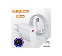 Original 67W Fast Charger for Xiaomi Mi 13, 12 Ultra, Pro Lite, Redmi Note 12 Turbo, 11 Pro, Poco X5, F5 Pro - EU Charger with 1M