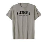Original Alhambra California Retro Hometown Nombre Alhambra Camiseta