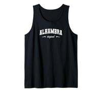 Original Alhambra California Retro Hometown Nombre Alhambra Camiseta sin Mangas