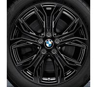 Original BMW aluminio Llanta X1 F48 y de radios 566 Negro en 18 pulgadas