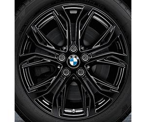 Original BMW aluminio Llanta X1 F48 y de radios 566 Negro en 18 pulgadas