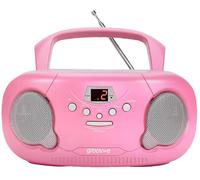 Original Boombox CD Portátil / Radio Reproductor, Rosa - GROOV-E