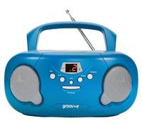 Original Boombox Portátil CD/Radio Reproductor, Azul - GROOV-E