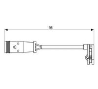 Original BOSCH Contacto de Avisador Desgaste 1 987 473 036 para Mercedes-Benz