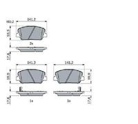 Original BOSCH Juego Pastillas de Freno de Disco 0 986 494 979 para Hyundai Kia