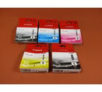 Original Canon PGI-5 / CLI-8 BK, C, M, Y OVP, Cartucho De Tinta Canon
