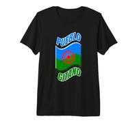 Original Colorida y Alegre Bandera Gitana del Pueblo Gitano Camiseta Premium