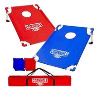 Original Cornhole Toss® | Juego Americano | Fácilmente Desmontable y Transportable | Estructura de Lona 100% PVC y Nylon | Ligero | 2 Tableros + 8 Bolsas + Estuche | OriginalCup®.