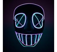 Original Cup | Máscara de Luces LED | GAZ Plástico rígido | 3 Modos | Máscara de neón | Víspera de Todos los Santos